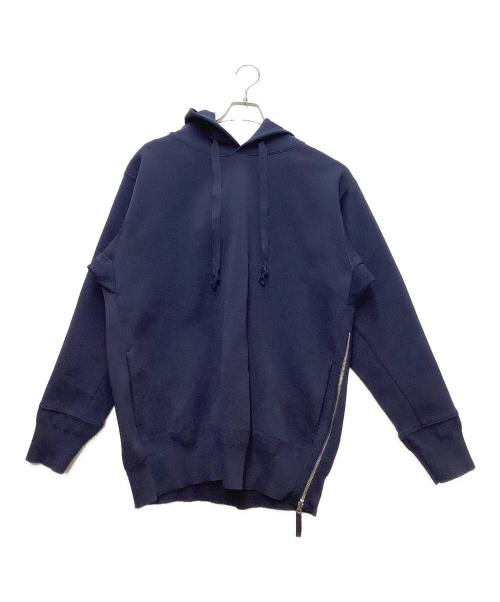 ESTNATION（エストネーション）ESTNATION (エストネーション) ミラノリブサイドジップフーディー ネイビー サイズ:SIZE XLの古着・服飾アイテム