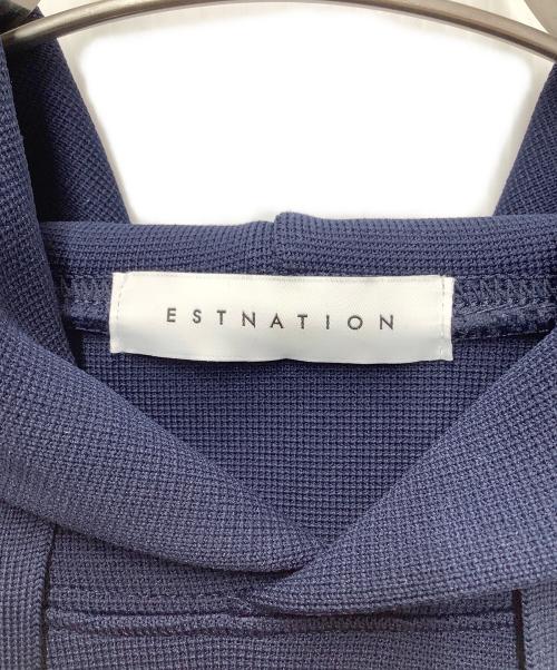 ESTNATION（エストネーション）ESTNATION (エストネーション) ミラノリブサイドジップフーディー ネイビー サイズ:SIZE XLの古着・服飾アイテム