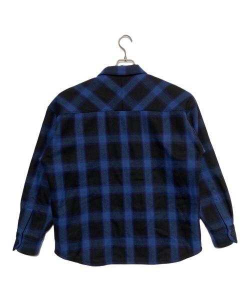 NEIGHBORHOOD（ネイバーフッド）NEIGHBORHOOD (ネイバーフッド) BUFFALO CHECK SH LS ブルー×ブラック サイズ:Mの古着・服飾アイテム