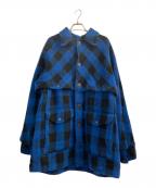 JUNYA WATANABE MAN×FILSONジュンヤワタナベマン×フィルソン）の古着「ウールチェック 製品縮絨 ダブルマッキーノクルーザー」｜ブルー×ブラック