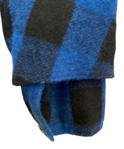 JUNYA WATANABE MAN（ジュンヤワタナベマン）JUNYA WATANABE MAN (ジュンヤワタナベマン) FILSON (フィルソン) ウールチェック 製品縮絨 ダブルマッキーノクルーザー ブルー×ブラック サイズ:Ｍの古着・服飾アイテム