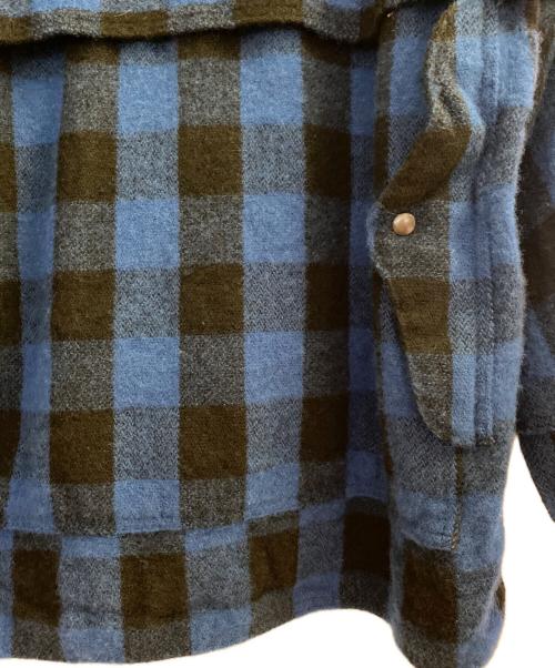JUNYA WATANABE MAN（ジュンヤワタナベマン）JUNYA WATANABE MAN (ジュンヤワタナベマン) FILSON (フィルソン) ウールチェック 製品縮絨 ダブルマッキーノクルーザー ブルー×ブラック サイズ:Ｍの古着・服飾アイテム
