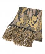 NICENESSナイスネス）の古着「STEWART Melange Suvin Knit Scarf」｜イエロー×ブラック