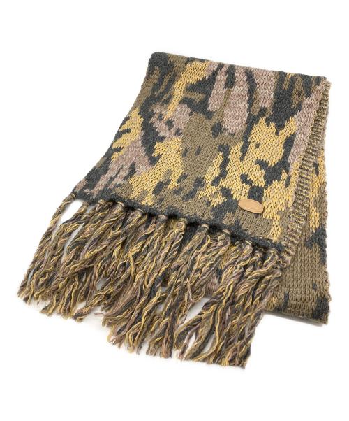 NICENESS（ナイスネス）NICENESS (ナイスネス) STEWART Melange Suvin Knit Scarf イエロー×ブラックの古着・服飾アイテム