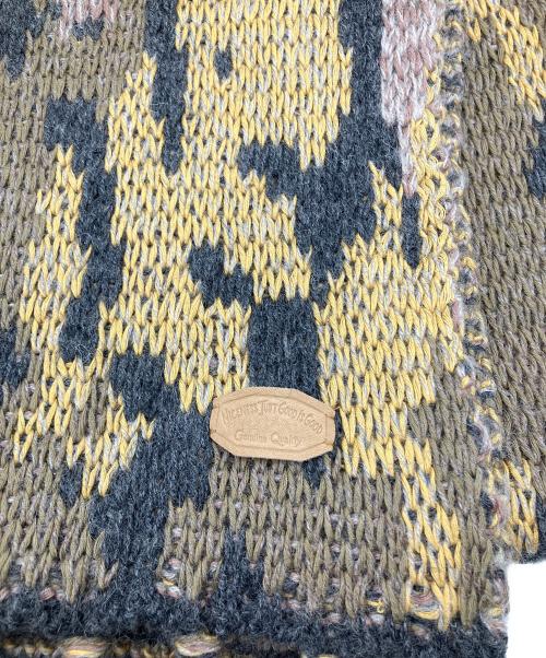 NICENESS（ナイスネス）NICENESS (ナイスネス) STEWART Melange Suvin Knit Scarf イエロー×ブラックの古着・服飾アイテム