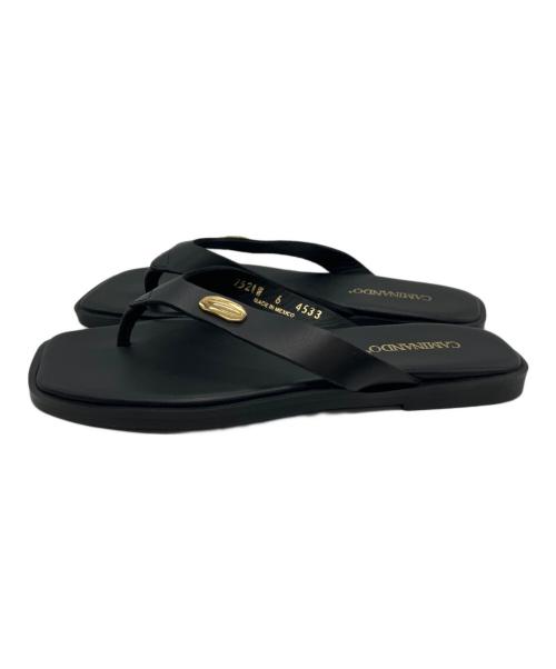 Caminando（カミナンド）Caminando (カミナンド) Caminando THONG FLAT SANDALS ブラック サイズ:6の古着・服飾アイテム