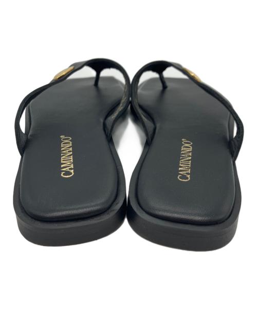 Caminando（カミナンド）Caminando (カミナンド) Caminando THONG FLAT SANDALS ブラック サイズ:6の古着・服飾アイテム