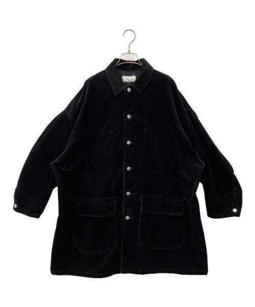 FOLL（フォル）FOLL (フォル) wardrobe cocoon corduroy half coat ブラック サイズ:Free　の古着・服飾アイテム