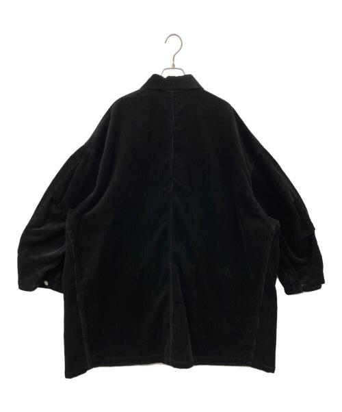 FOLL（フォル）FOLL (フォル) wardrobe cocoon corduroy half coat ブラック サイズ:Free　の古着・服飾アイテム