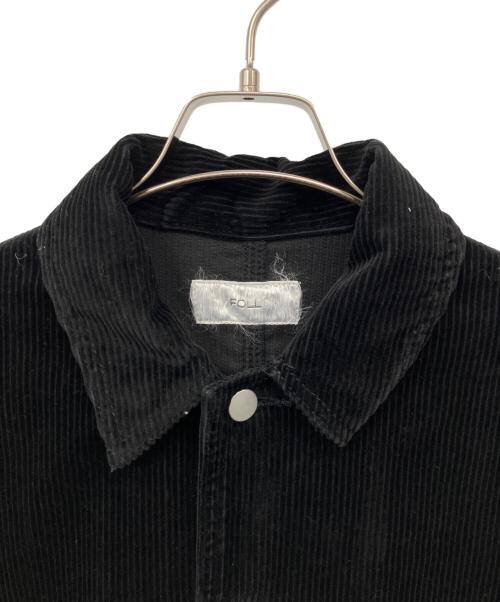FOLL（フォル）FOLL (フォル) wardrobe cocoon corduroy half coat ブラック サイズ:Free　の古着・服飾アイテム