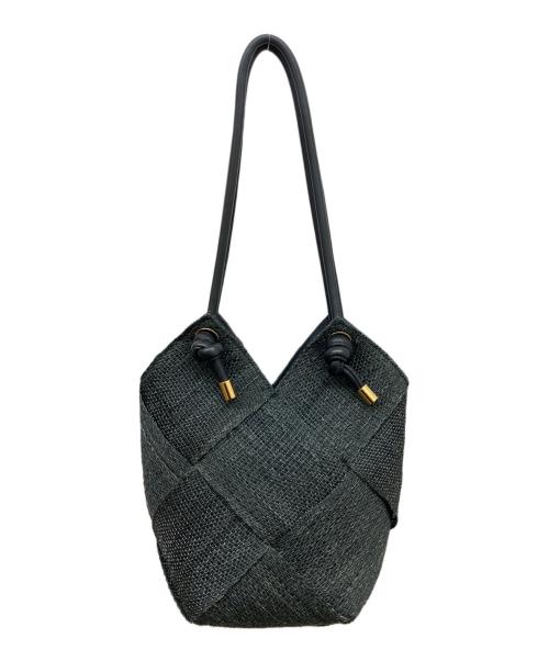 VIOLAd'ORO（ヴィオラドーロ）VIOLAd'ORO (ヴィオラドーロ) アバカメッシュトートバッグ ブラックの古着・服飾アイテム