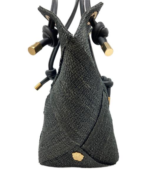 VIOLAd'ORO（ヴィオラドーロ）VIOLAd'ORO (ヴィオラドーロ) アバカメッシュトートバッグ ブラックの古着・服飾アイテム