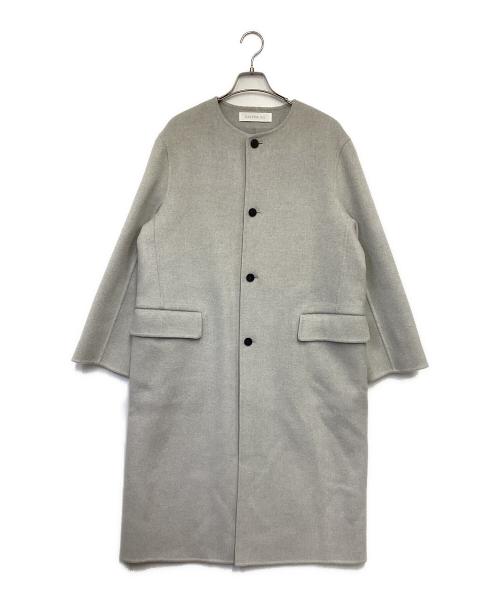 GALERIE VIE（ギャルリーヴィー）GALERIE VIE (ギャルリーヴィー) ダブルフェイス クルーネックロングコート グレー サイズ:Fの古着・服飾アイテム