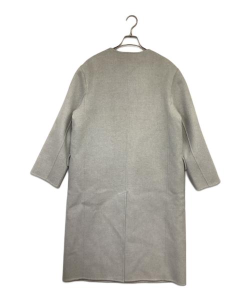 GALERIE VIE（ギャルリーヴィー）GALERIE VIE (ギャルリーヴィー) ダブルフェイス クルーネックロングコート グレー サイズ:Fの古着・服飾アイテム