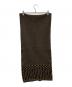 FENDI (フェンディ) ストライプウールマフラー ブラウン×ブラック：12000円