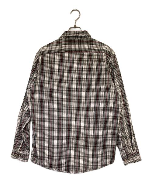 DAKOTA（ダコタ）DAKOTA (ダコタ) ヘビーコットンネルシャツ グレー×パープル サイズ:Mの古着・服飾アイテム