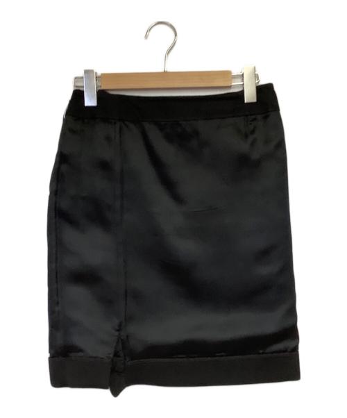 LOUIS VUITTON（ルイ ヴィトン）LOUIS VUITTON (ルイ ヴィトン) ウールフリルタイトスカート ブラック サイズ:38の古着・服飾アイテム