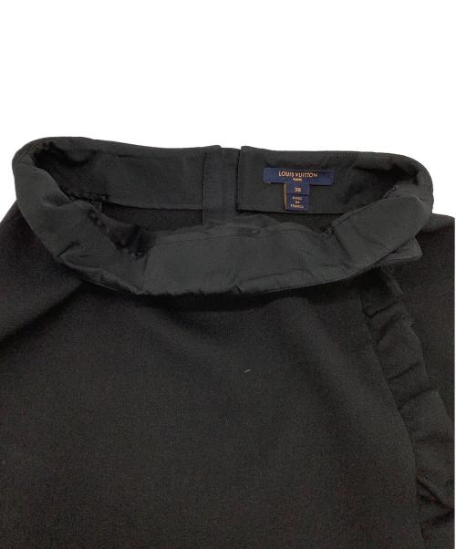 LOUIS VUITTON（ルイ ヴィトン）LOUIS VUITTON (ルイ ヴィトン) ウールフリルタイトスカート ブラック サイズ:38の古着・服飾アイテム