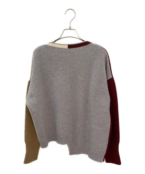 LOEWE（ロエベ）LOEWE (ロエベ) アナグラム アシンメトリック ウール セーター マルチカラー サイズ:XSの古着・服飾アイテム