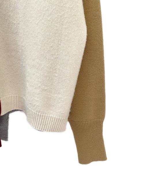 LOEWE（ロエベ）LOEWE (ロエベ) アナグラム アシンメトリック ウール セーター マルチカラー サイズ:XSの古着・服飾アイテム