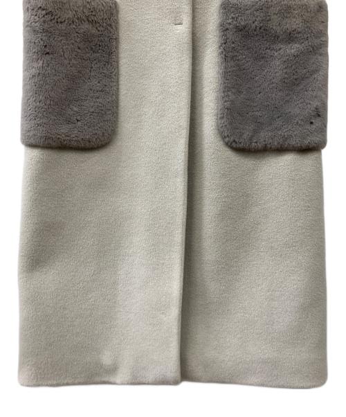 HERNO（ヘルノ）HERNO (ヘルノ) アンゴラ混フーデッドコート グレー サイズ:40の古着・服飾アイテム