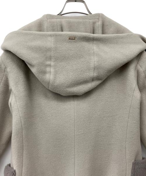 HERNO（ヘルノ）HERNO (ヘルノ) アンゴラ混フーデッドコート グレー サイズ:40の古着・服飾アイテム