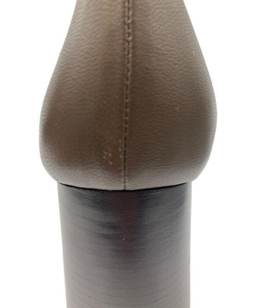 CELINE（セリーヌ）CELINE (セリーヌ) サイドジップスクエアヒールブーツ カーキ サイズ:36の古着・服飾アイテム