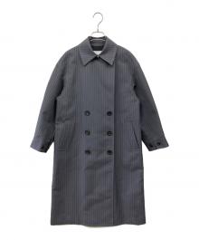 UNTITLED（アンタイトル）の古着「ピンストオフショルトレンチコート」｜グレー