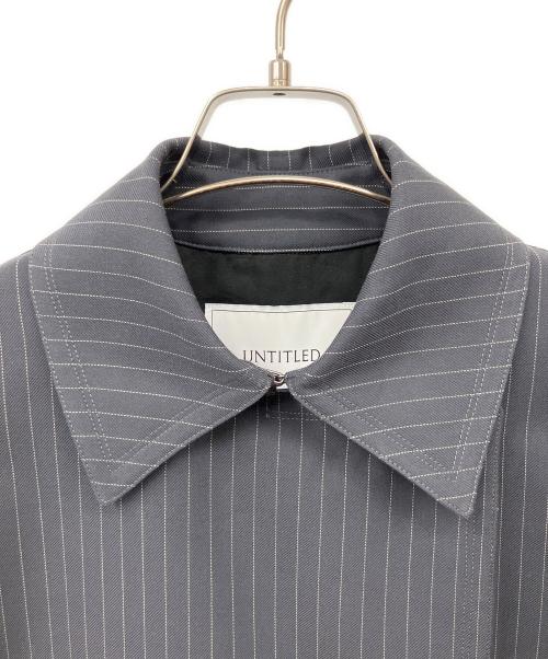 UNTITLED（アンタイトル）UNTITLED (アンタイトル) ピンストオフショルトレンチコート グレー サイズ:2 未使用品の古着・服飾アイテム