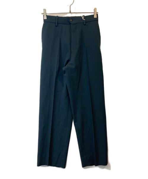 MARKAWARE（マーカウェア）MARKAWARE (マーカウェア) FLAT FRONT TROUSERS ORGANIC WOOL SURVIVAL CLOTH（フラットフロントトラウザーズ オーガニックウール サバイバルクロス） グリーン サイズ:1の古着・服飾アイテム