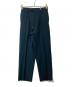 MARKAWARE（マーカウェア）の古着「FLAT FRONT TROUSERS ORGANIC WOOL SURVIVAL CLOTH（フラットフロントトラウザーズ オーガニックウール サバイバルクロス）」｜グリーン