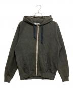 MARKAマーカ）の古着「20/10 RECYCLE SUVIN ORGANIAC COTTON FLEECE DAMAGE PARKA」｜フェードブラック