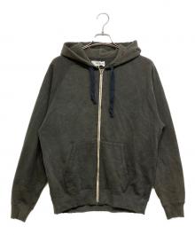 MARKA（マーカ）の古着「20/10 RECYCLE SUVIN ORGANIAC COTTON FLEECE DAMAGE PARKA」｜フェードブラック