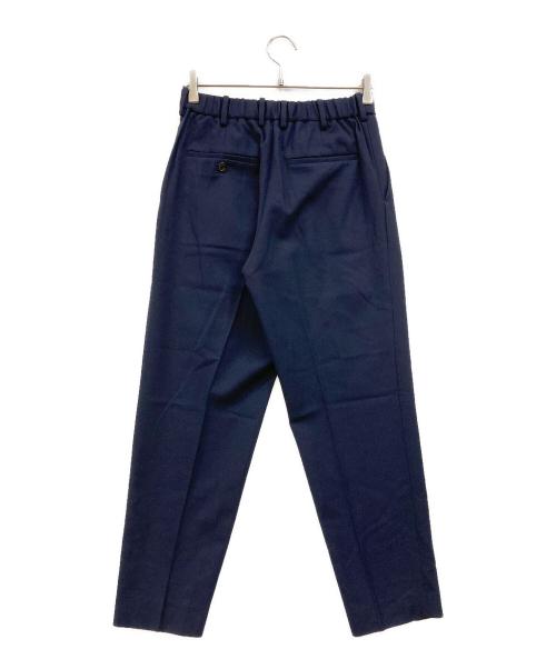 MARKAWARE（マーカウェア）MARKAWARE (マーカウェア) FRONT PLEATS PEGTOP TROUSERS ORGANIC WOOL SURVIVAL CLOTH ネイビー サイズ:1の古着・服飾アイテム