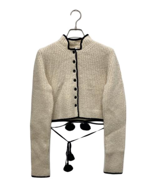 A CCORDION（アコーディオン）A CCORDION (アコーディオン) trimming cardigan ベージュ サイズ:M 未使用品の古着・服飾アイテム