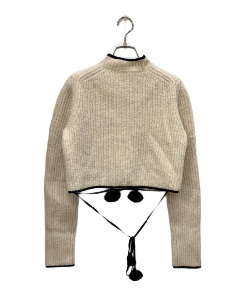 A CCORDION（アコーディオン）A CCORDION (アコーディオン) trimming cardigan ベージュ サイズ:M 未使用品の古着・服飾アイテム