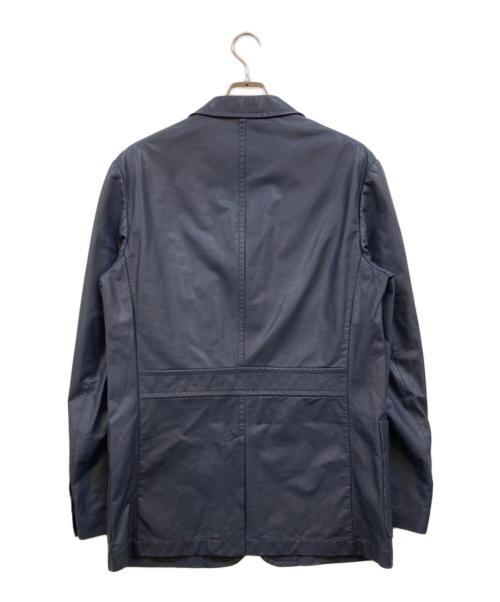 Salvatore Ferragamo（サルヴァトーレ フェラガモ）Salvatore Ferragamo (サルヴァトーレ フェラガモ) 3B レザーテーラードジャケット ネイビー サイズ:52の古着・服飾アイテム