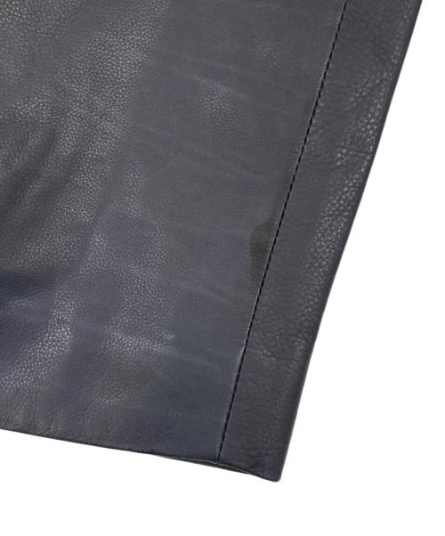 Salvatore Ferragamo（サルヴァトーレ フェラガモ）Salvatore Ferragamo (サルヴァトーレ フェラガモ) 3B レザーテーラードジャケット ネイビー サイズ:52の古着・服飾アイテム