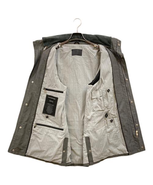 ERMENEGILDO ZEGNA（エルメネジルド・ゼニア）Ermenegildo Zegna (エルメネジルド・ゼニア) レザー切替ジップアップジャケット グレー サイズ:XSの古着・服飾アイテム