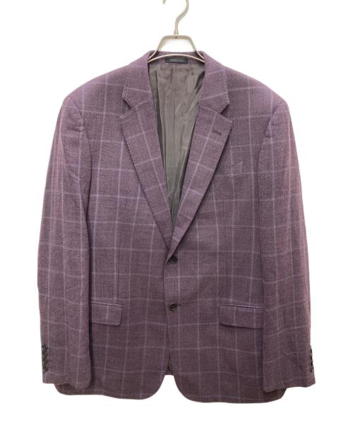 ARMANI COLLEZIONI（アルマーニ コレツィオーニ）ARMANI COLLEZIONI (アルマーニ コレツィオーニ) テーラードジャケット パープル サイズ:54の古着・服飾アイテム