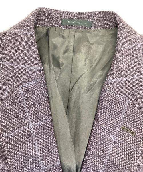ARMANI COLLEZIONI（アルマーニ コレツィオーニ）ARMANI COLLEZIONI (アルマーニ コレツィオーニ) テーラードジャケット パープル サイズ:54の古着・服飾アイテム