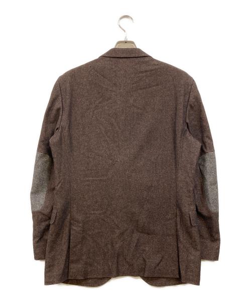 Z Zegna（ジー・ゼニア）Z Zegna (ジー・ゼニア) Light カシミヤ混 エルボーパッチテーラードジャケット ブラウン サイズ:52の古着・服飾アイテム