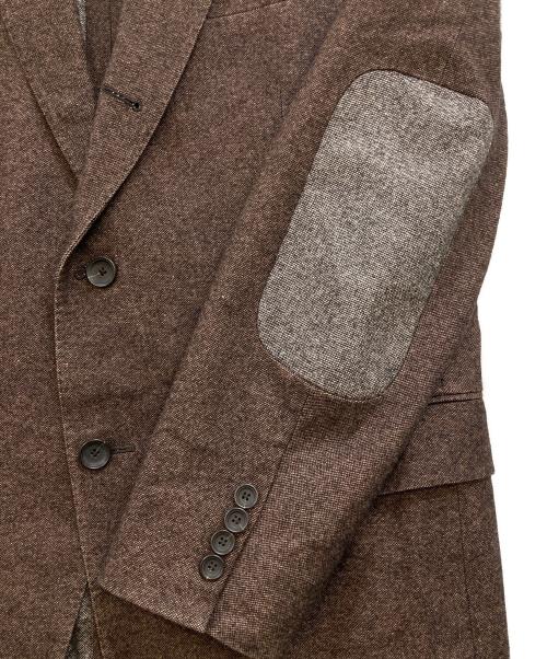 Z Zegna（ジー・ゼニア）Z Zegna (ジー・ゼニア) Light カシミヤ混 エルボーパッチテーラードジャケット ブラウン サイズ:52の古着・服飾アイテム