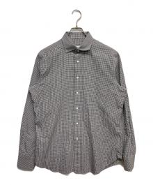 BRIONI（ブリオーニ）の古着「チェックシャツ」｜グレー