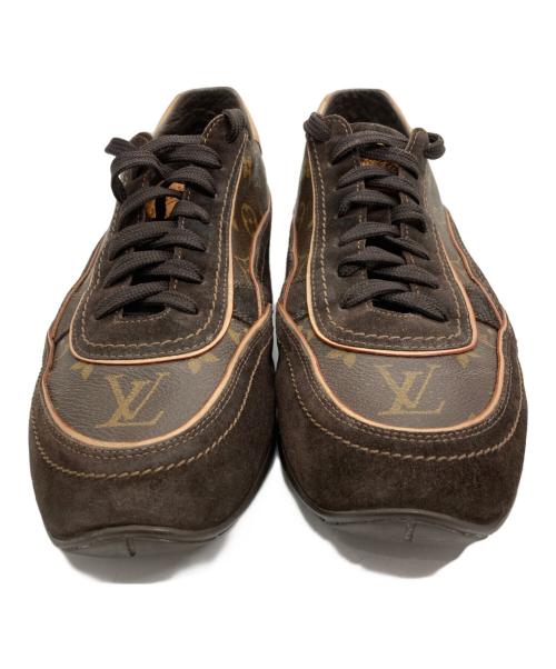 LOUIS VUITTON（ルイ ヴィトン）LOUIS VUITTON (ルイ ヴィトン) モノグラム スエード レザー ローカット スニーカー ブラウン サイズ:9の古着・服飾アイテム