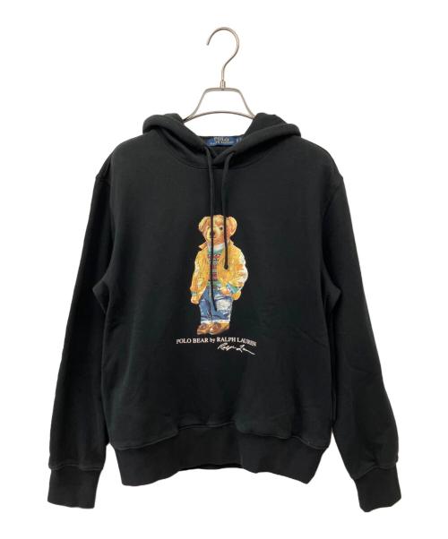 POLO RALPH LAUREN（ポロ・ラルフローレン）POLO RALPH LAUREN (ポロ・ラルフローレン) ポロベアプリントパーカー ブラック サイズ:Sの古着・服飾アイテム