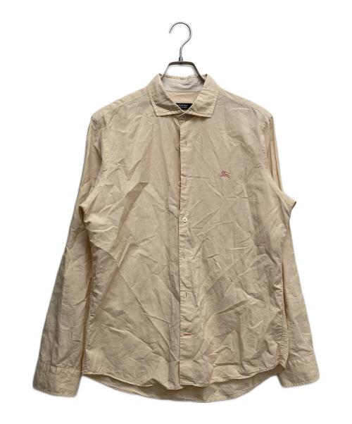 BURBERRY BLACK LABEL（バーバリーブラックレーベル）BURBERRY BLACK LABEL (バーバリーブラックレーベル) リネン混シャツ ベージュ サイズ:3の古着・服飾アイテム