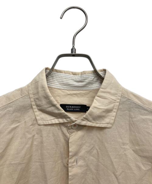 BURBERRY BLACK LABEL（バーバリーブラックレーベル）BURBERRY BLACK LABEL (バーバリーブラックレーベル) リネン混シャツ ベージュ サイズ:3の古着・服飾アイテム
