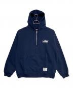 NEIGHBORHOODネイバーフッド）の古着「CLASSIC SWEAT HALF ZIP HOODIE LS」｜ネイビー