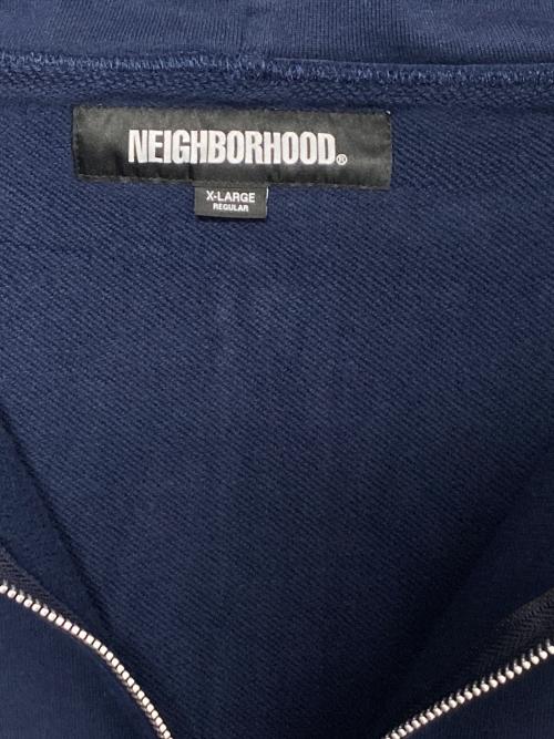 NEIGHBORHOOD（ネイバーフッド）NEIGHBORHOOD (ネイバーフッド) CLASSIC SWEAT HALF ZIP HOODIE LS ネイビー サイズ:XLの古着・服飾アイテム
